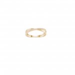 Crossed I 18K Gold Topaz Ring