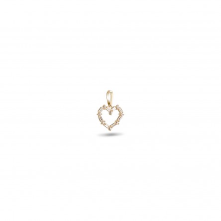 Pendente Heart Baguette I Ouro 18K
