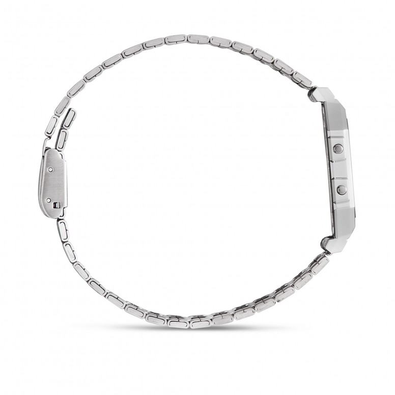 Vintage Edgy Silver Watch