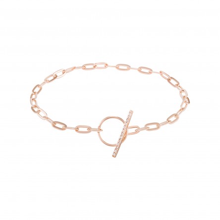 Pulseira Bow Happy Me Pearl Rose Gold