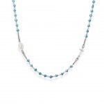 Collar Rosary Cristal Azul