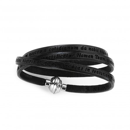 Pulsera Prayer Piel Negra