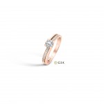 Anel N.39 Ouro Rosa 18K com Diamantes 0,57ct