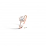 Anel N.40 Ouro Rosa 18K com Diamante 0,64ct