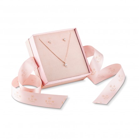 Pack Bow Happy Solitaire Rose Gold