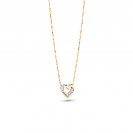 Colar Two Hearts III Ouro 18K