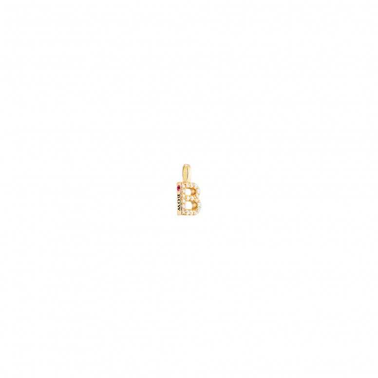 Pendente Ouro 18K - Letter B