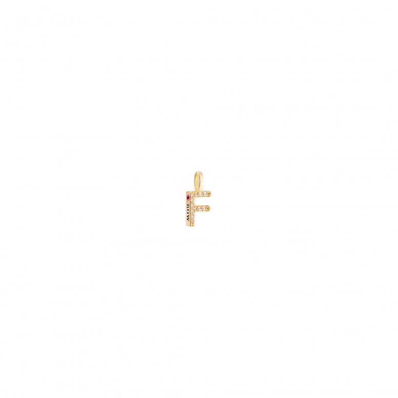 Pendente Ouro 18K - Letter F