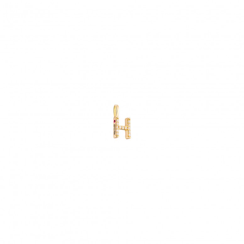Pendente Ouro 18K - Letter H