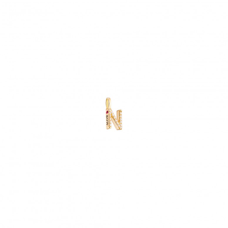 Pendente Ouro 18K - Letter N