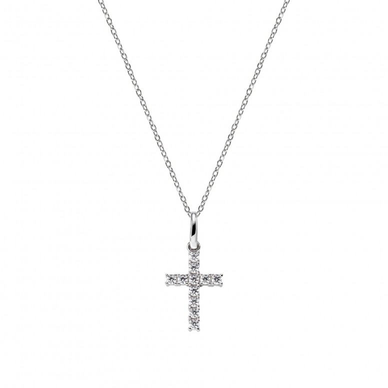 Collar Cross Plateado