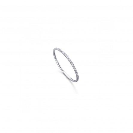 Wedding Band 18K Gold 0,04ct Diamonds