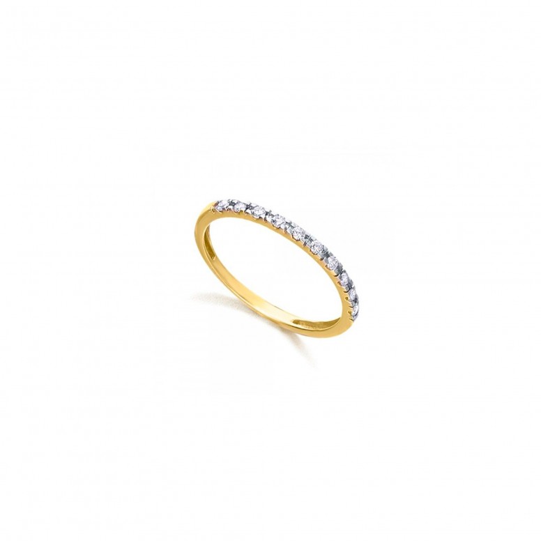 18K Gold Ring with Diamond 0,15ct