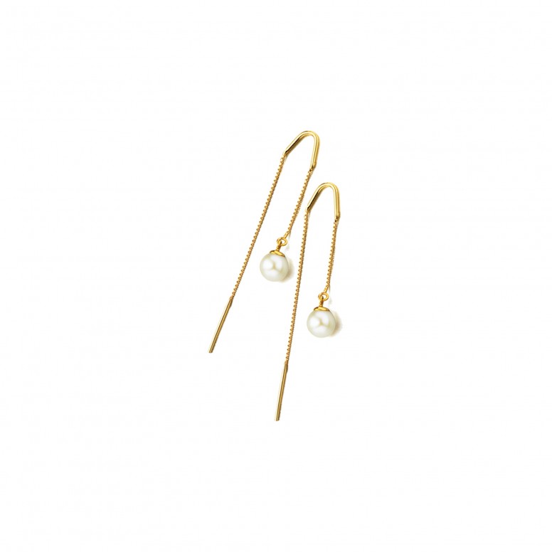 Pearl 18K Gold Earrings