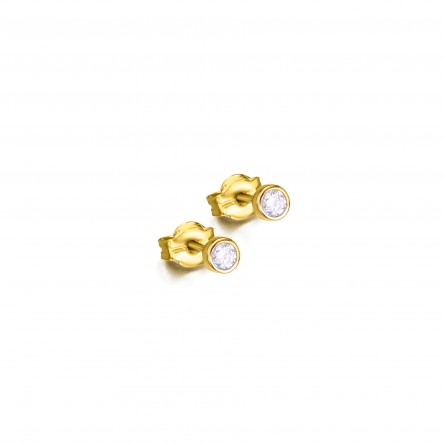 18K Gold Earrings Diamond 0,10ct