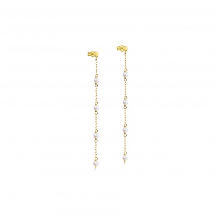 18K Gold and Pearls Earrings