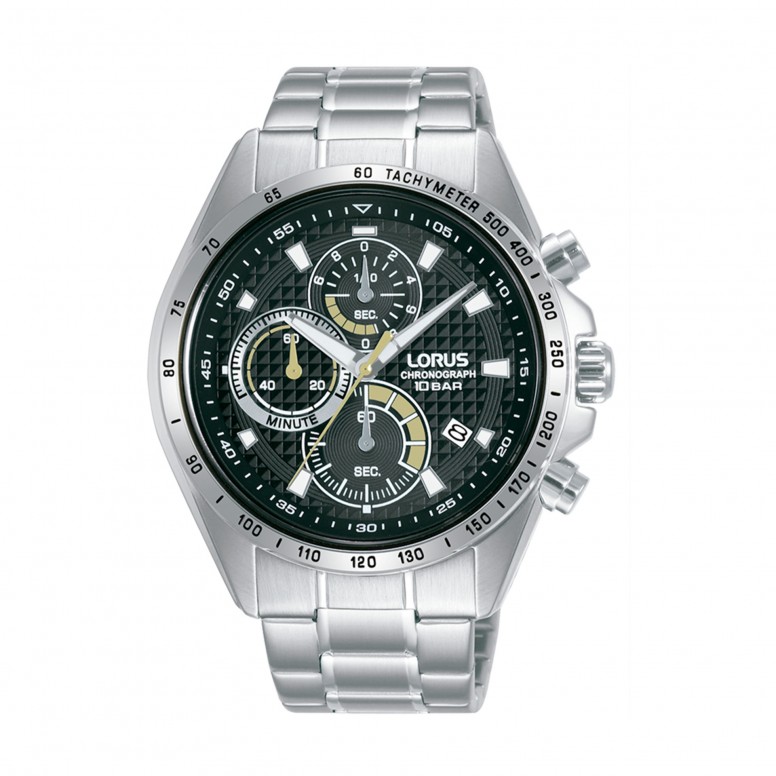 Man Sports Silver Watch