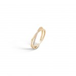 Anillo Crossed I Oro 18K Topacios