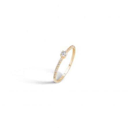 Anel Solitaire I Ouro 18K