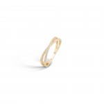 Anillo Crossed II Oro 18K Topacios