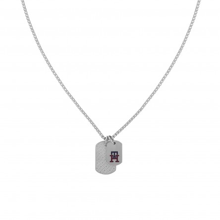 Monogram Dog Tag Necklace