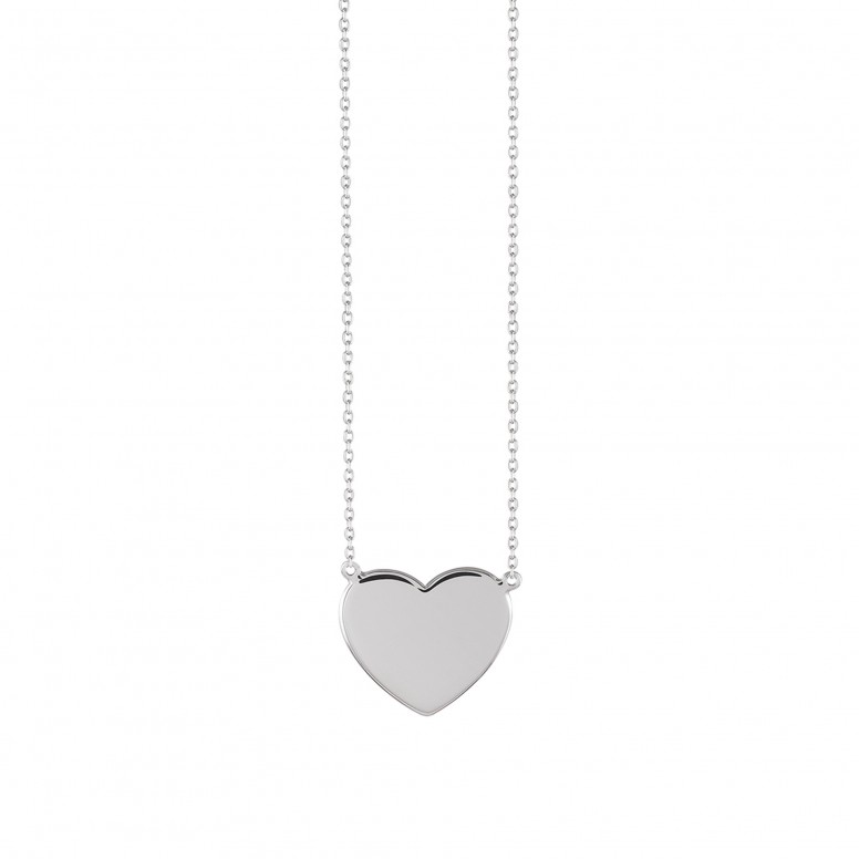Colar Engraving Heart Silver