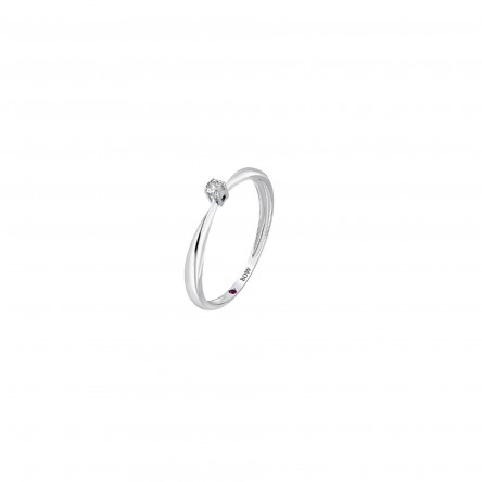 Ring N.50 18K White Gold with Diamonds 0,03ct
