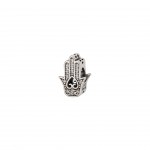 Hand of Ftima Stones Silver Bead