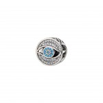 Lucky Eye Stones Silver Charm