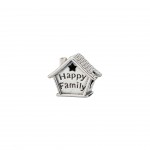 Happy Family House Silver Bead