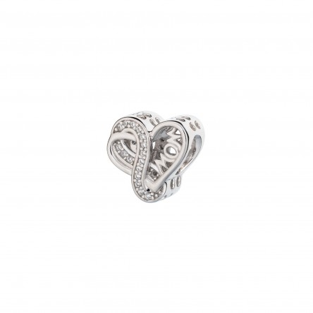 Lovely Mom Stones Silver Charm