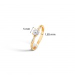 Ring N.32 18K Gold Diamonds 0,59ct