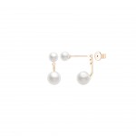 Brincos Double Pearls Gold