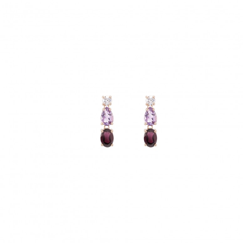 Pendientes Two Colors Amatista I