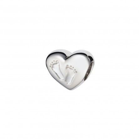 Loving Feet Silver Charm