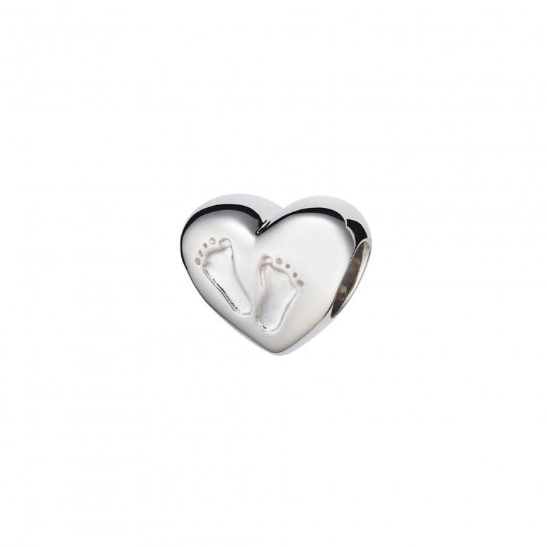 Loving Feet Silver Charm