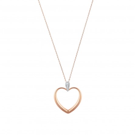Collar Trionfo Rose Gold Heart