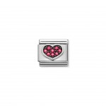 Charm Link Corazn Rosa