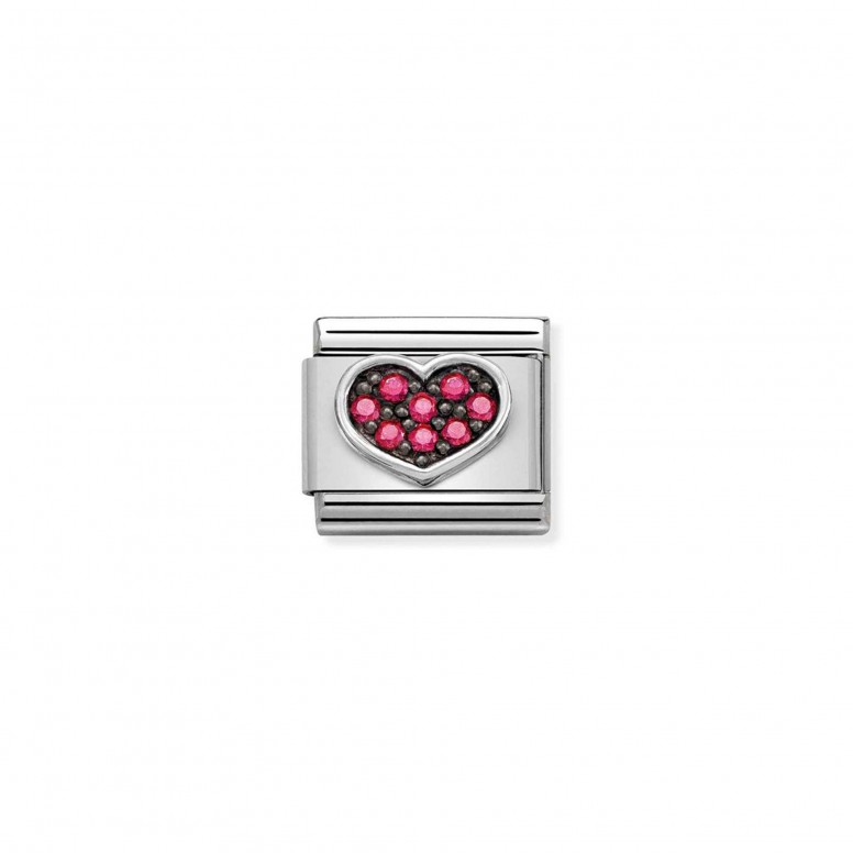 Charm Link Corazn Rosa