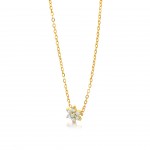 Colar Little Flower Ouro 18K Diamante 0,042ct