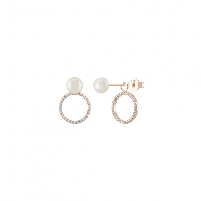 Love In Rose Circle Earrings