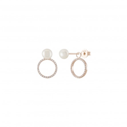 Love In Rose Circle Earrings