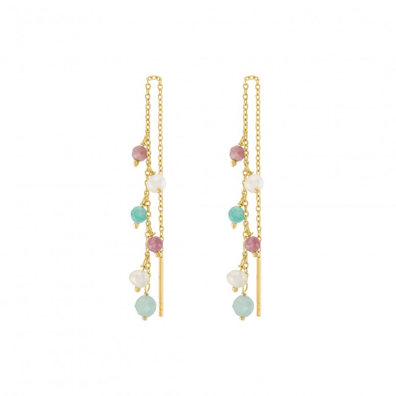 Fun Colorful Stones Earrings