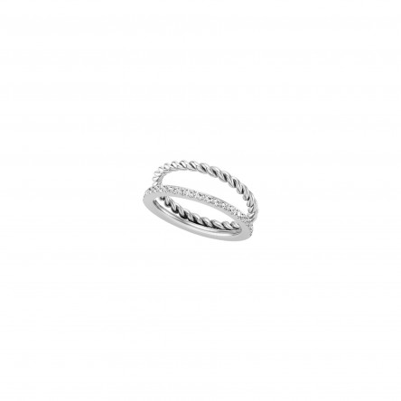 Silvery Circle Silver Ring