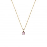 Collar Pink Solitaire Gold