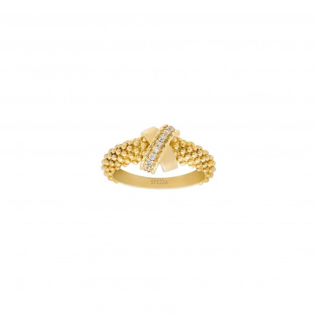 Anillo Trionfo Crossed Element Gold