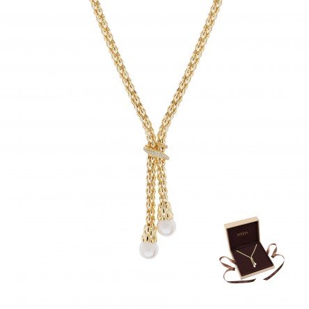 Collar Trionfo Pearls Statement Gold Special Box