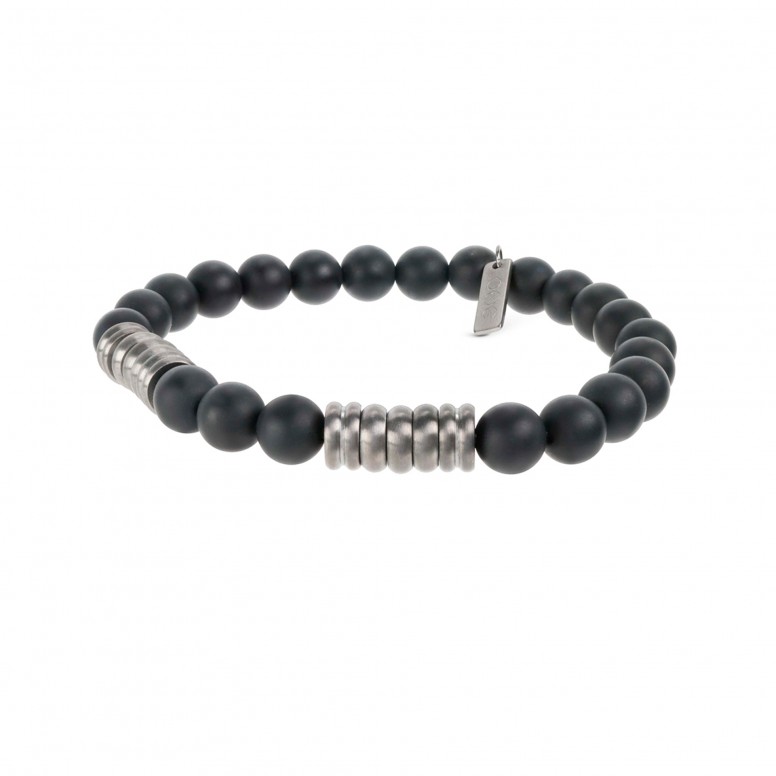 Woods Black Agate Bracelet