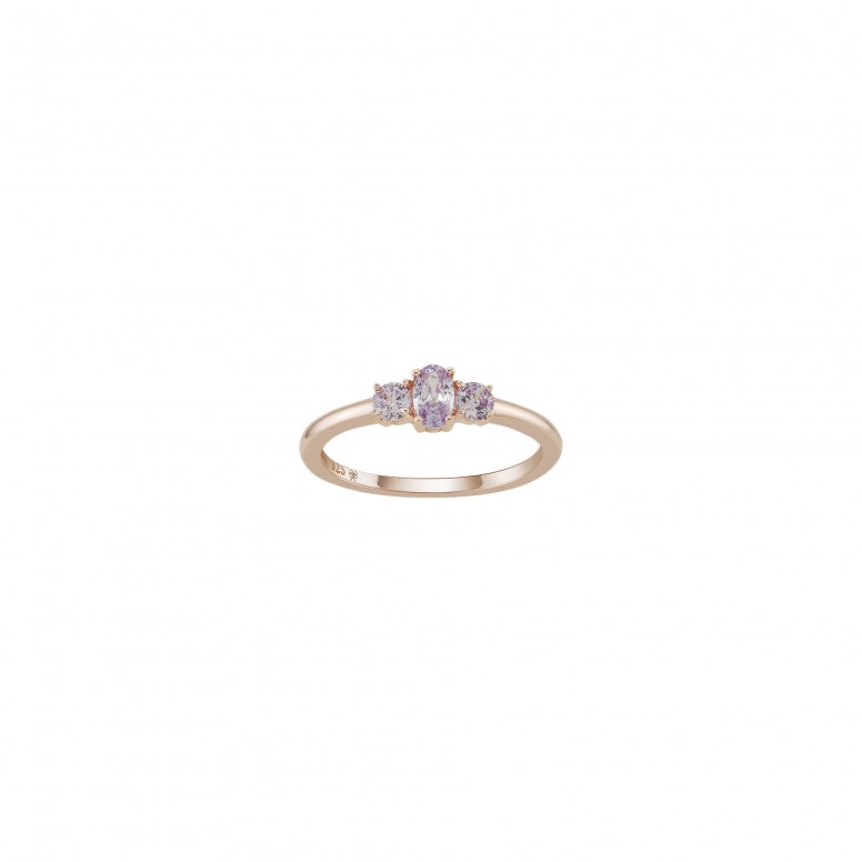 Anillo Happy Me Three Stones Lavander