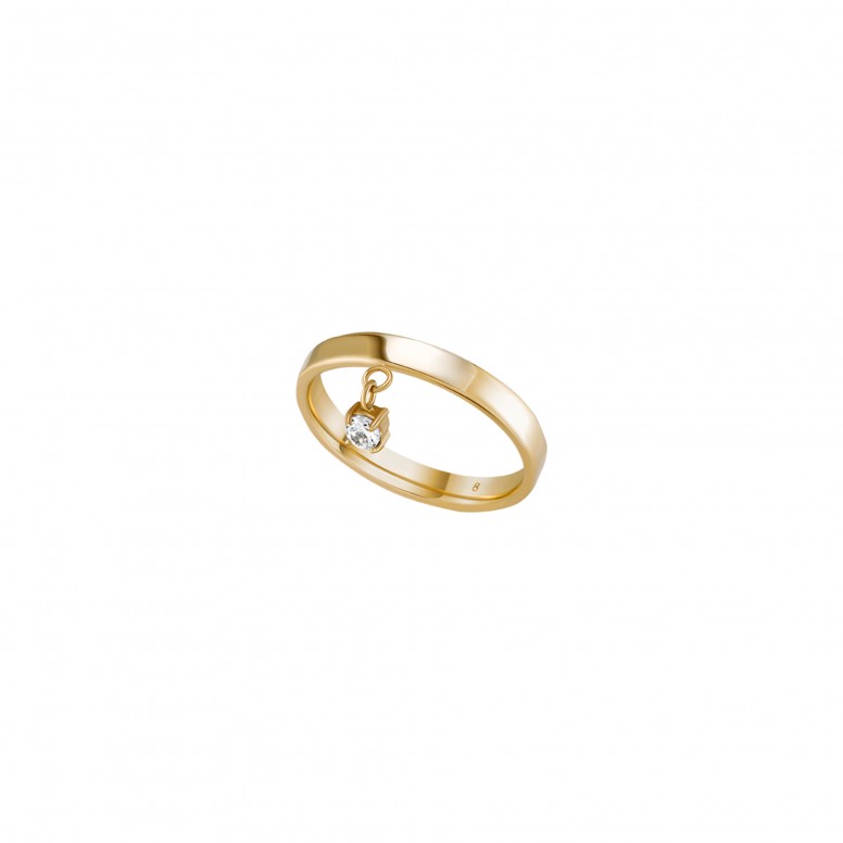 Contrast Gold Ring